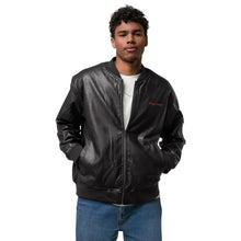 Load image into Gallery viewer, Chaqueta bomber piel vegana negro
