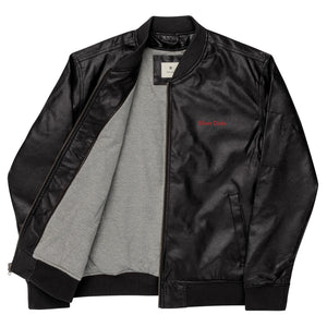 Chaqueta bomber piel vegana negro