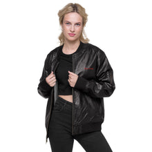 Load image into Gallery viewer, Chaqueta bomber piel vegana negro
