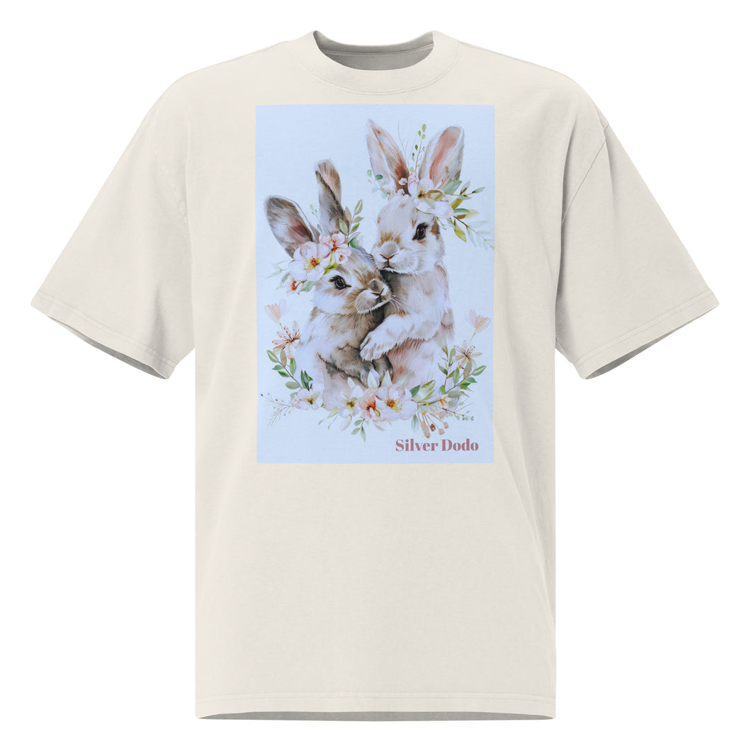 Camiseta oversize con efecto desgastado Bunnies