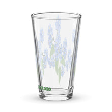 Load image into Gallery viewer, Vaso de cerveza Flor azul transparente
