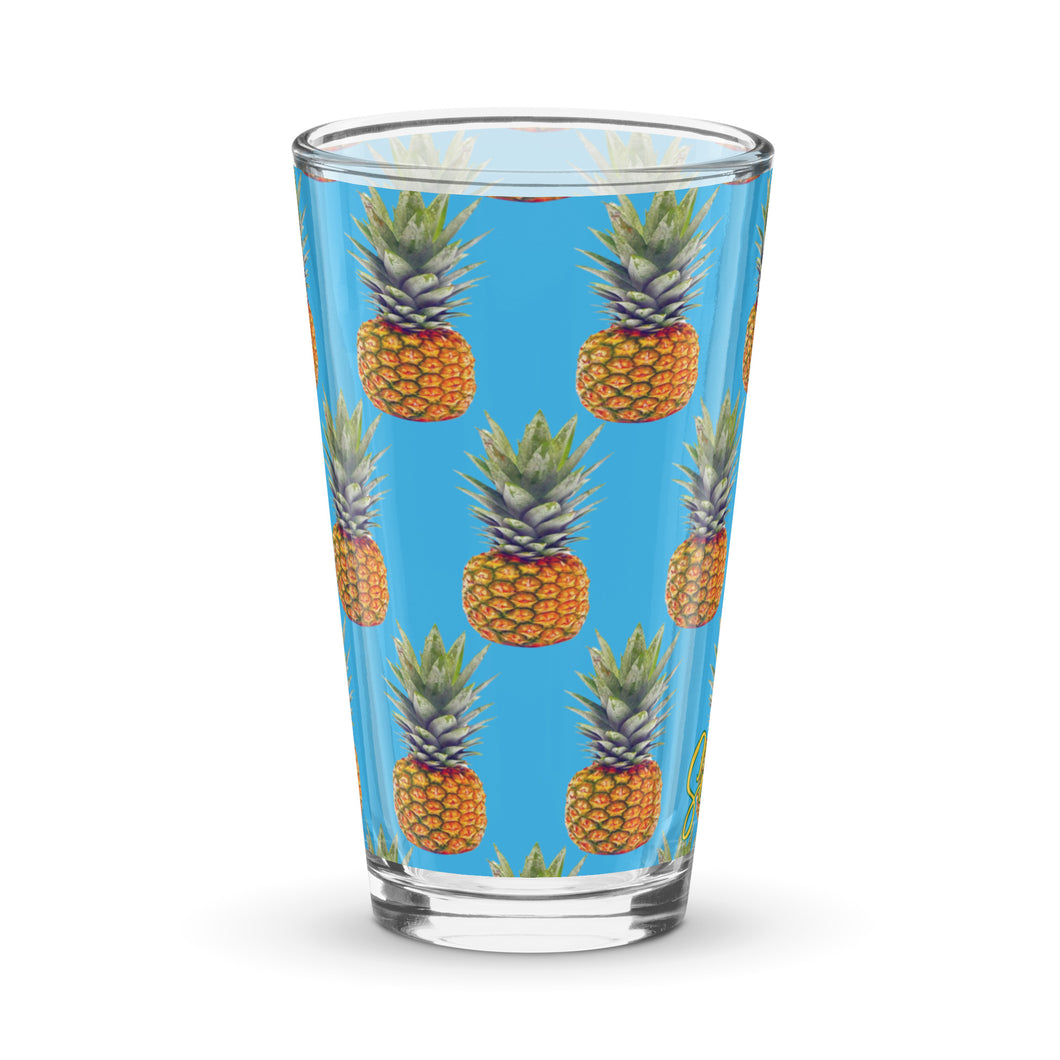 Vaso de cerveza Piñas azul