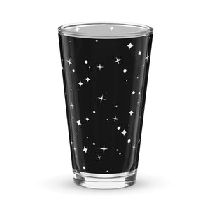 Vaso de cerveza estampado estrellas noche