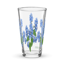 Load image into Gallery viewer, Vaso de cerveza Flor azul transparente
