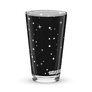 Vaso de cerveza estampado estrellas noche