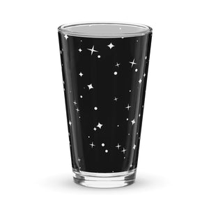 Vaso de cerveza estampado estrellas noche