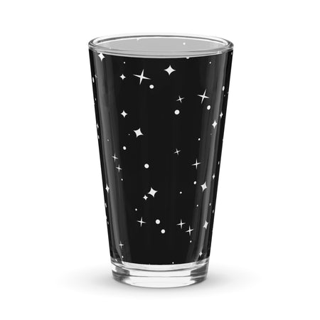 Vaso de cerveza estampado estrellas noche