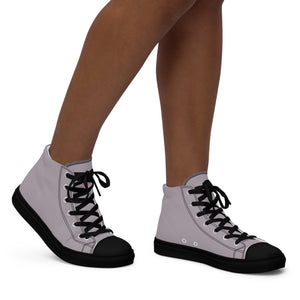 Zapatillas de lona de caña alta para mujer lily negro