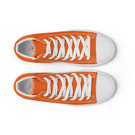 Zapatillas de lona de caña alta para mujer naranja