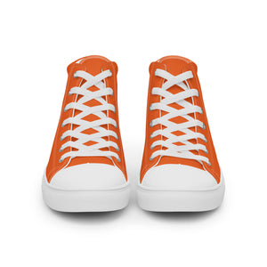 Zapatillas de lona de caña alta para mujer naranja