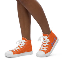 Load image into Gallery viewer, Zapatillas de lona de caña alta para mujer naranja
