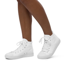 Load image into Gallery viewer, Zapatillas de lona de caña alta para mujer blanco
