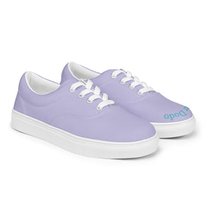 Zapatillas de lona con cordones para mujer lila