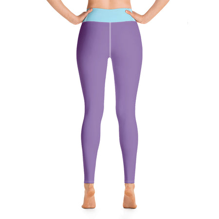 Leggings de yoga azul claro y lila