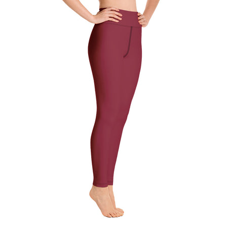 Leggings de yoga burdeos