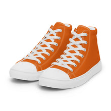 Load image into Gallery viewer, Zapatillas de lona de caña alta para hombre naranja tenné
