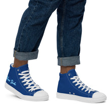 Load image into Gallery viewer, Zapatillas de lona de caña alta para hombre azul cerúleo
