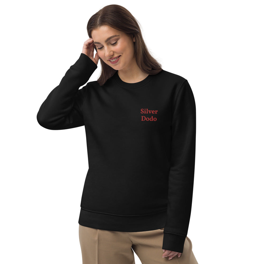 Sudadera eco unisex letras rojas – Silver Dodo - Main Image