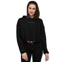 Load image into Gallery viewer, Sudadera Crop con Capucha Luba bordado azul
