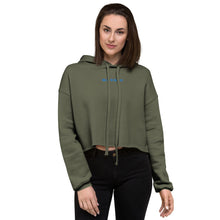 Load image into Gallery viewer, Sudadera Crop con Capucha Luba bordado azul
