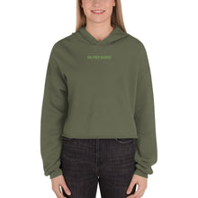 Load image into Gallery viewer, Sudadera Crop con Capucha Luba bordado verde
