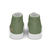 Load image into Gallery viewer, Zapatillas de lona de caña alta para mujer verde camuflaje
