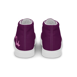Zapatillas de lona de caña alta para mujer tyrian purple