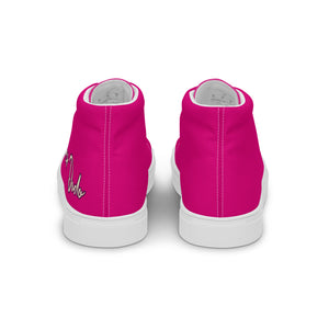 Zapatillas de lona de caña alta para mujer medium violet red