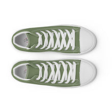 Load image into Gallery viewer, Zapatillas de lona de caña alta para mujer verde camuflaje

