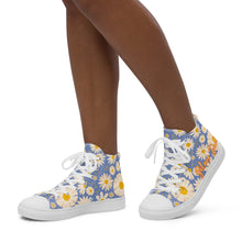 Load image into Gallery viewer, Zapatillas de lona de caña alta para mujer estampado flores
