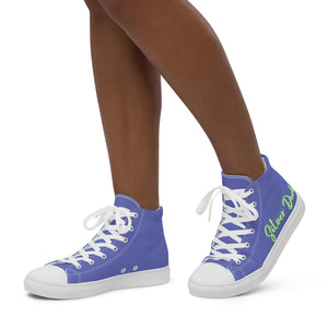 Zapatillas de lona de caña alta para mujer medium slate blue