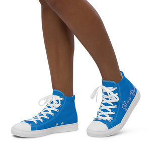 Zapatillas de lona de caña alta para mujer navy blue