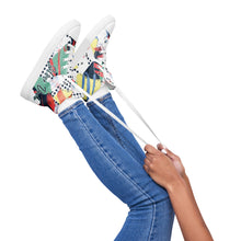 Load image into Gallery viewer, Zapatillas de lona de caña alta para mujer estampado con lunares
