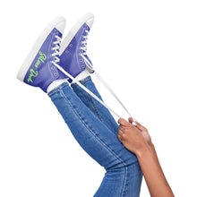 Load image into Gallery viewer, Zapatillas de lona de caña alta para mujer medium slate blue
