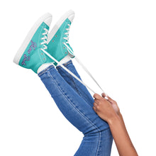 Load image into Gallery viewer, Zapatillas de lona de caña alta para mujer dark turquoise

