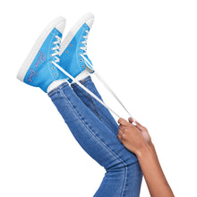 Load image into Gallery viewer, Zapatillas de lona de caña alta para mujer deep sky blue
