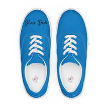 Load image into Gallery viewer, Zapatillas de lona con cordones para mujer azul marino claro
